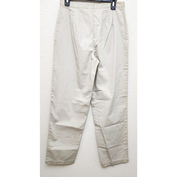 Talbots Tan Beige Flat Front Dress Pants 10 Wrinkle Resistant Lightweight Soft - Picture 3 of 6